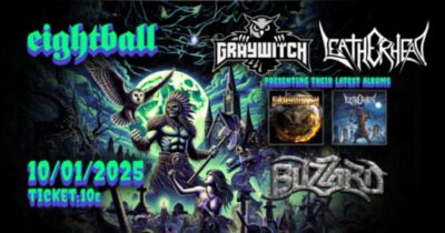 GRAYWITCH/ LEATHERHEAD: Διπλή παρουσίαση δίσκου στο Eightball την Παρασκευή 10 Ιανουαρίου